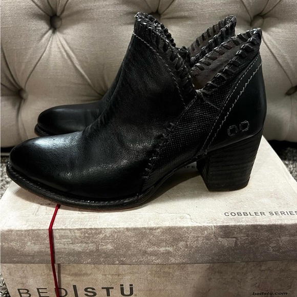 Bed Stu Shoes - Bed Stu Carla Ankle Black Boots 7